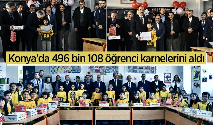 Konya'da 496 bin 108 öğrenci karnelerini aldı